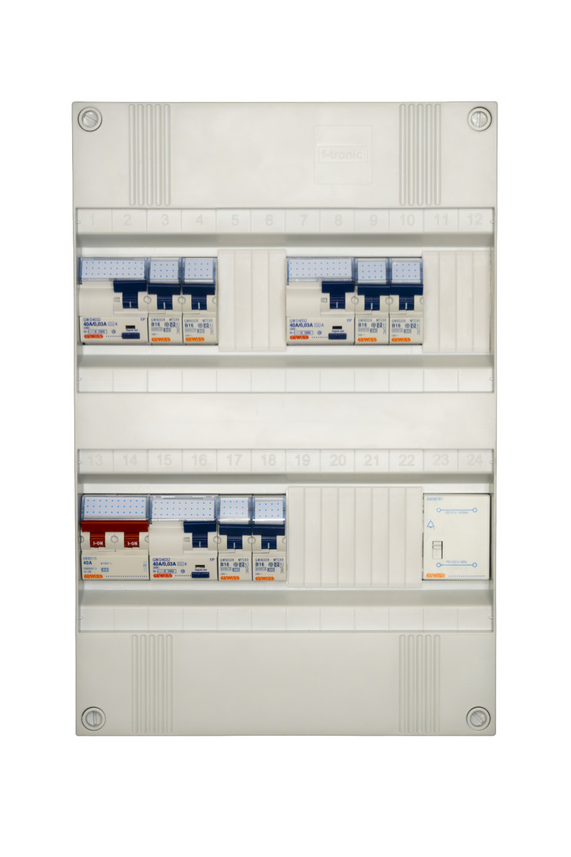 Gewiss NLK Groepenkast 1F,3als,6 groepen+trafo