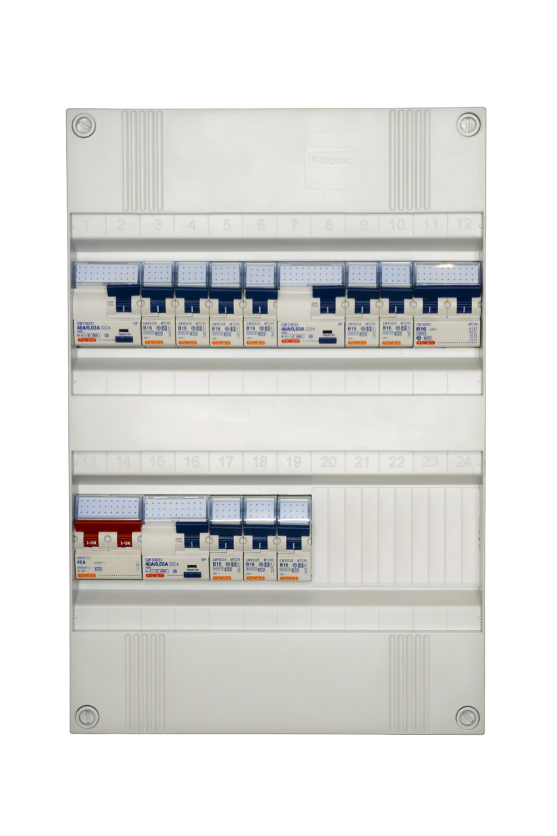 Gewiss NLK Groepenkast 1F,3als,9 groepen+kook
