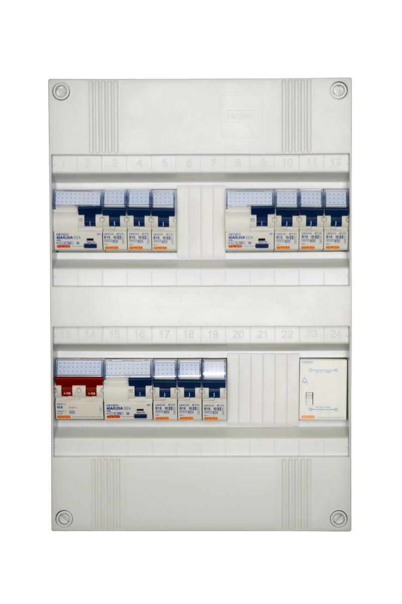 Gewiss NLK Groepenkast 1F,3als,9 groepen+trafo