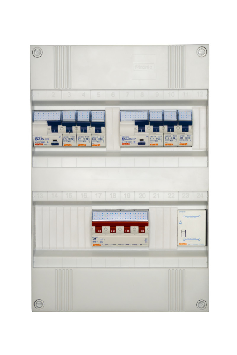 Gewiss NLK Groepenkast 3F,2als,6 groepen+trafo