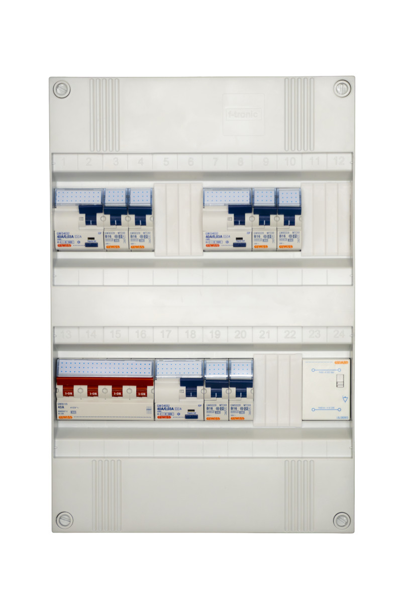 Gewiss NLK Groepenkast 3F,3als,6 groepen+trafo