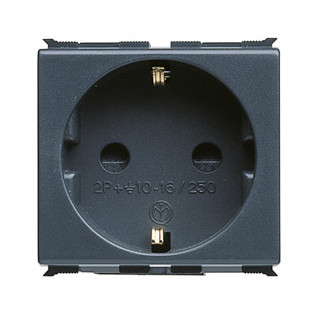 Gewiss PLAYBUS - Huishoudelijke serie Duitse Standaard wandcontactdoos 250 vac - 2p+a 16 A - 2 module - play