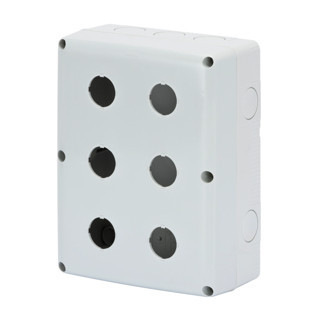 Gewiss 27 COMBI-serie Lege Kast voor drukknoppen, bediening en indicatoren - 6 gang - diamet