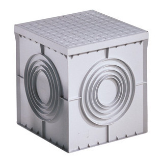 Gewiss PZ-serie Vierkante Revisieschacht 200 X 200 X 200 - vlakke voet met uitbreekope