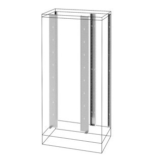 Gewiss QDX 1600 H Montagerails Aan de achterkant en frames aan de achterkant - zijcompar