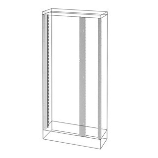 Gewiss QDX 630 H-serie Montagerails Aan de voorkant - verdeelkasten voor vloermontage met zij