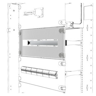Gewiss QDX 630 L-serie Vensterpaneel - met din-rail - QDX - 24 module - 600x300 MM