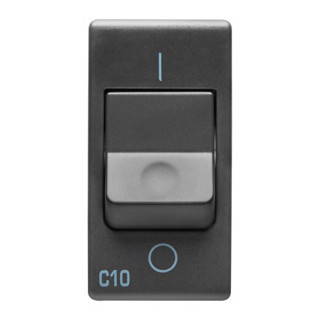 Gewiss SYSTEM BLACK - Huishoudelijke serie Compacte Installatieautomaat 230 vac - 1P+N 10 A 3 ka C-kar - 1 module