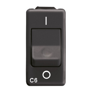 Gewiss SYSTEM BLACK - Huishoudelijke serie Compacte Installatieautomaat 230 vac - 1P+N 6 A 3 ka C-kar - 1 module