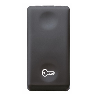 Gewiss SYSTEM BLACK Drukknop 1P 250 vac - no 10 A - met symbool sleutel - 1 module - syste