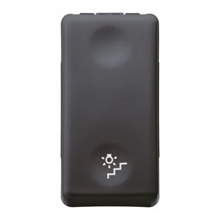 Gewiss SYSTEM BLACK Drukknop 1P 250 vac - no 10 A - met symbool trap - 1 module - system B