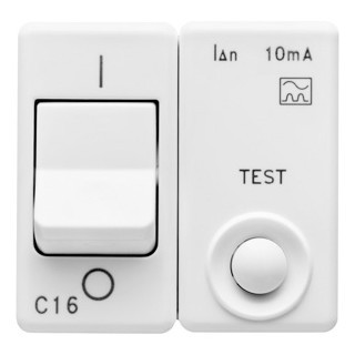 Gewiss SYSTEM WHITE - Huishoudelijke serie Compacte Aardlekautomaat - 230 vac - klasse A - 1P+N 16 A 3 ka 10 ma C