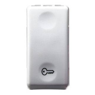 Gewiss SYSTEM WHITE Drukknop 1P 250 vac - no 10 A - met symbool sleutel - 1 module - syste