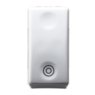 Gewiss SYSTEM WHITE Drukknop 2P 250 vac - no 10 A - neutraal - symbool dubbele cirkel - 1