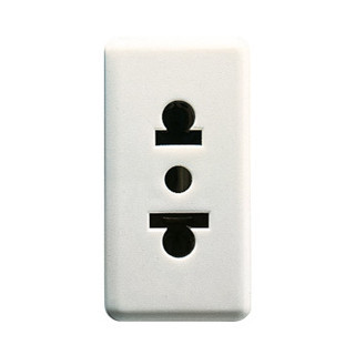 Gewiss SYSTEM WHITE - Huishoudelijke serie Euro-American standard socket-outlet 250/125V ac - 2p+e 15a - 1 module