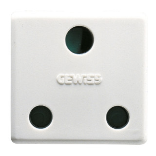 Gewiss SYSTEM WHITE - Huishoudelijke serie British Standard socket-outlet 250V ac - 2p+e 16a - 2 modules - system