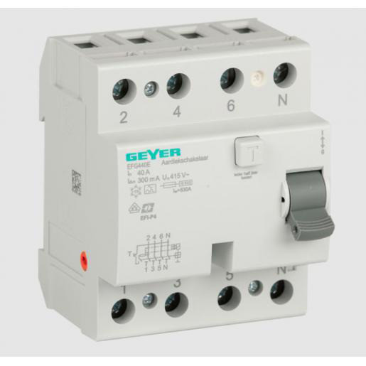 Geyer Aardlekschakelaar 4P 40a 300ma. A-KL
