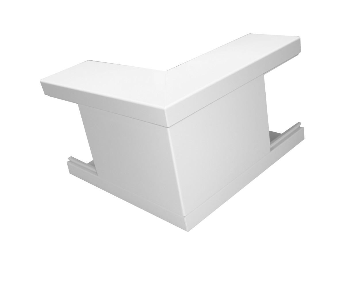 GGK BR wandgoot kunststof BR buitenhoekst.90° 60x170/80 wit ral9010