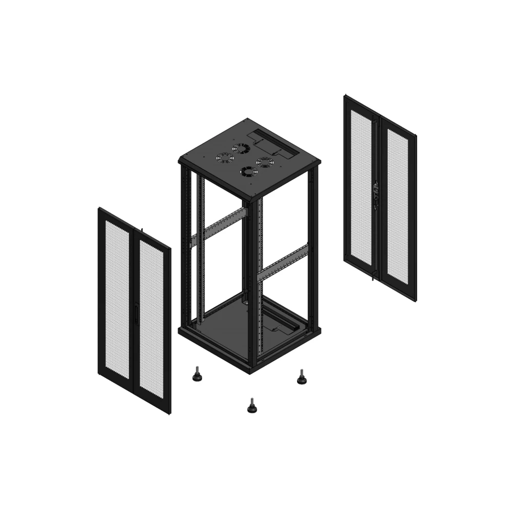 Gigamedia 19" conf S70 26u 600x600 MM av DBL per ar DBL per ex