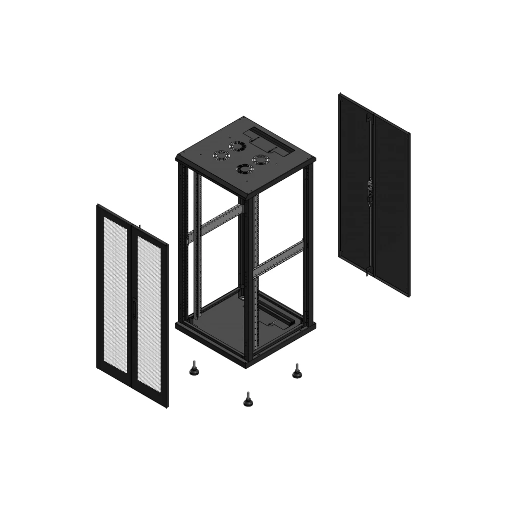 Gigamedia 19" conf S70 26u 600x600 MM av DBL per ar DBL tol ex