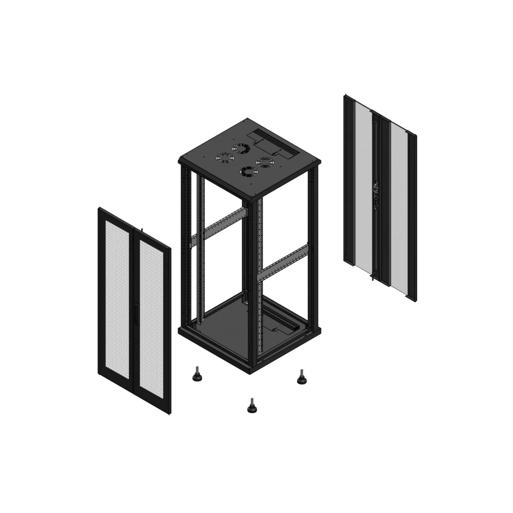 Gigamedia 19" conf S70 26u 600x600 MM av DBL per ar DBL ver ex