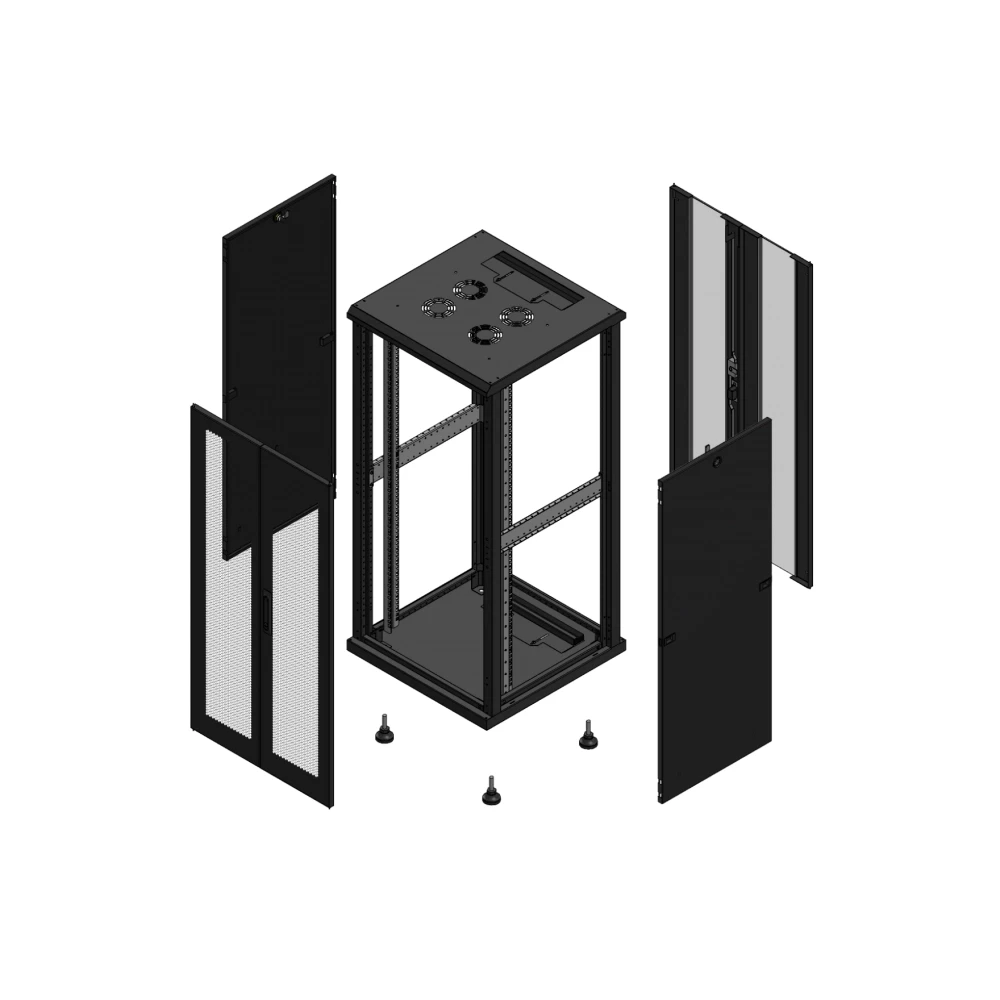 Gigamedia 19" conf S70 26u 600x600 MM av DBL per ar DBL ver