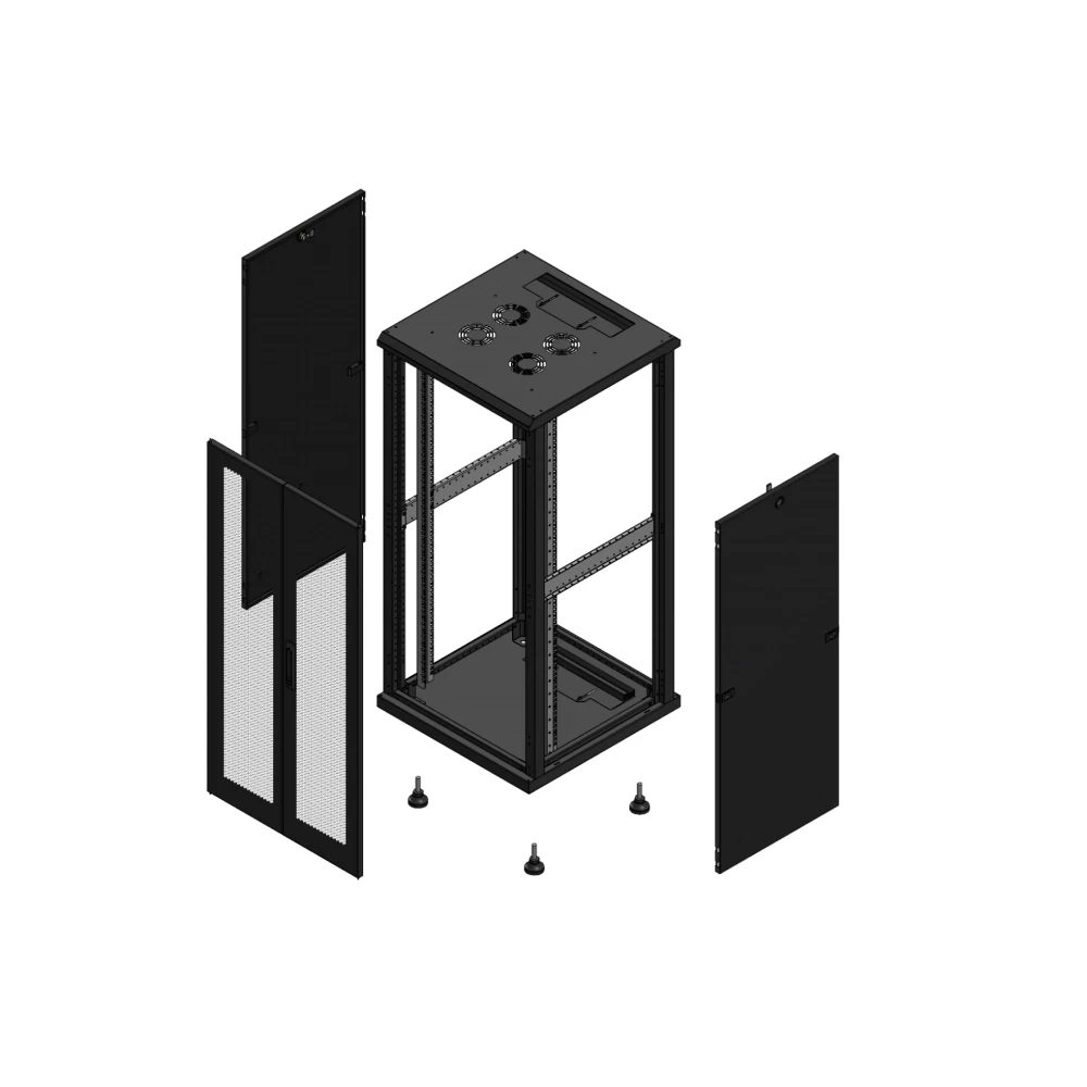 Gigamedia 19" conf S70 26u 600x600 MM av DBL per SP