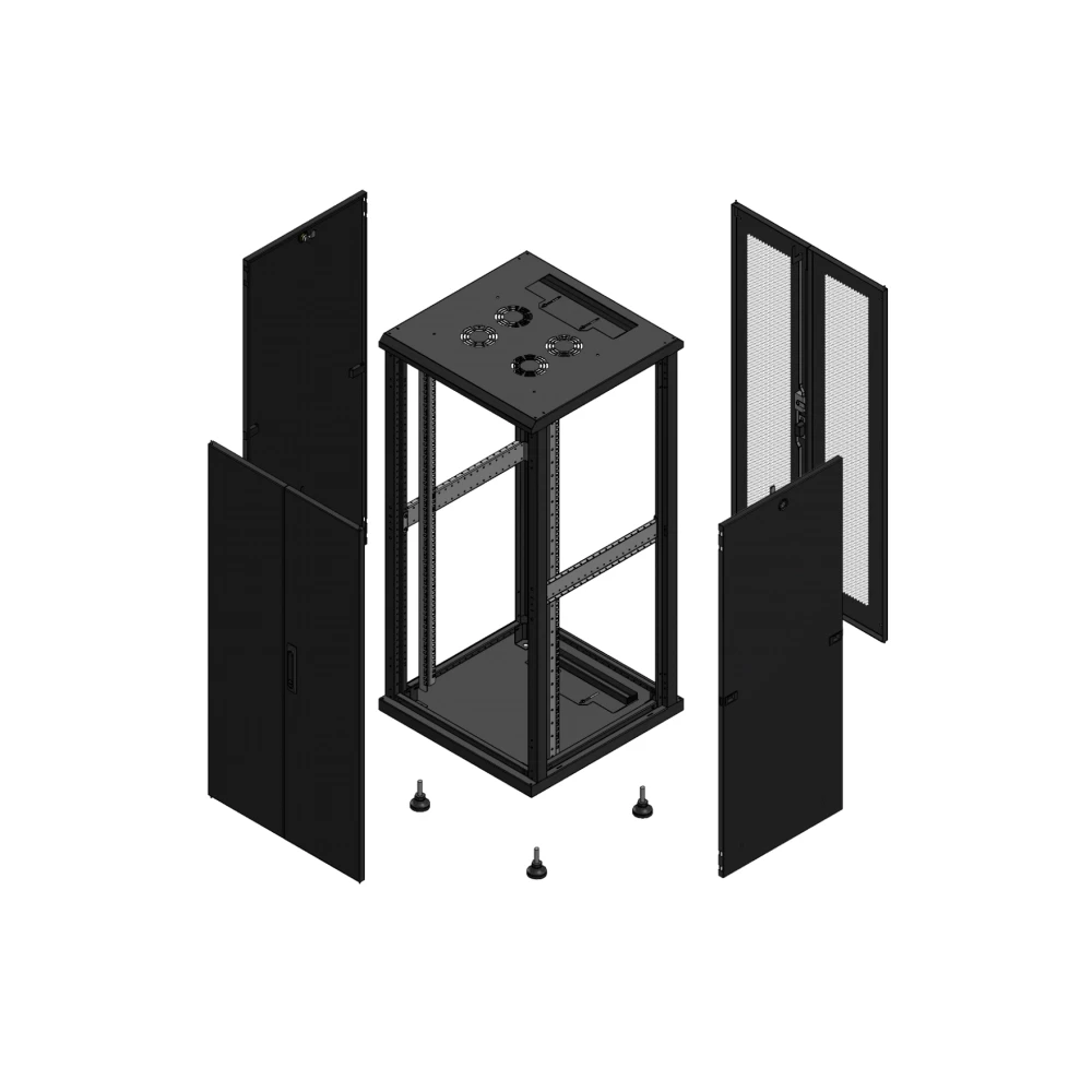 Gigamedia 19" conf S70 26u 600x600 MM av DBL tol ar DBL per