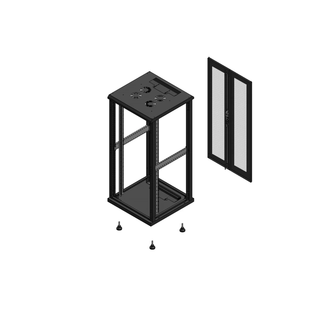 Gigamedia 19" conf S70 26u 600x600 MM SP ar DBL per ex