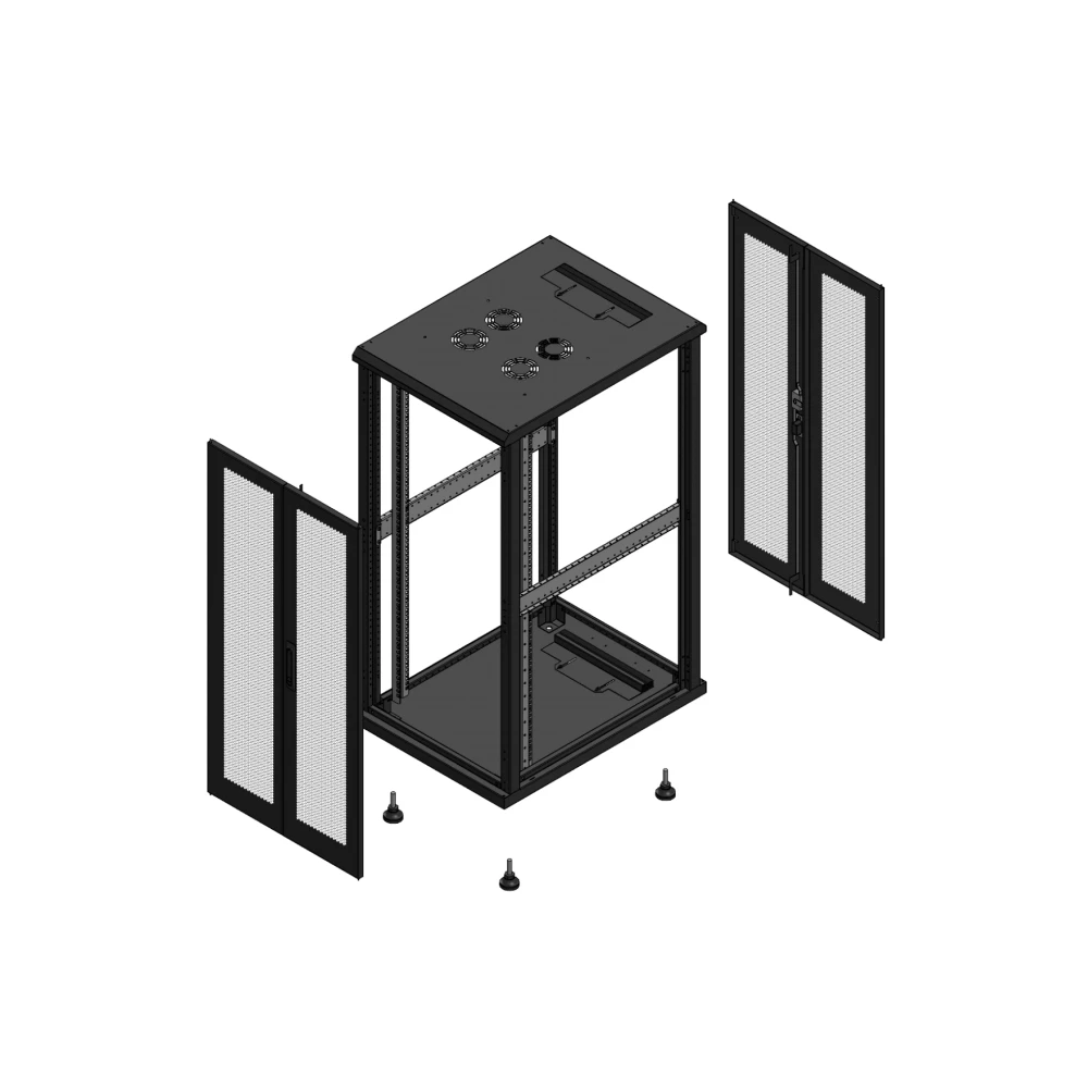 Gigamedia 19" conf S70 26u 600x800 MM av DBL per ar DBL per ex