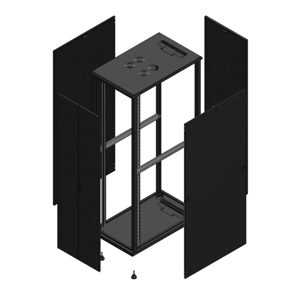 Gigamedia 19" conf S70 42u 600x1000 MM av DBL tol par