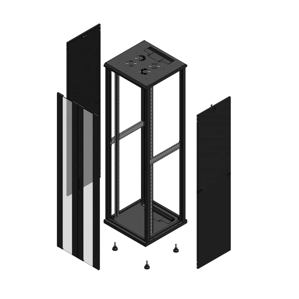 Gigamedia 19" conf S70 42u 600x600 MM av DBL ver SP