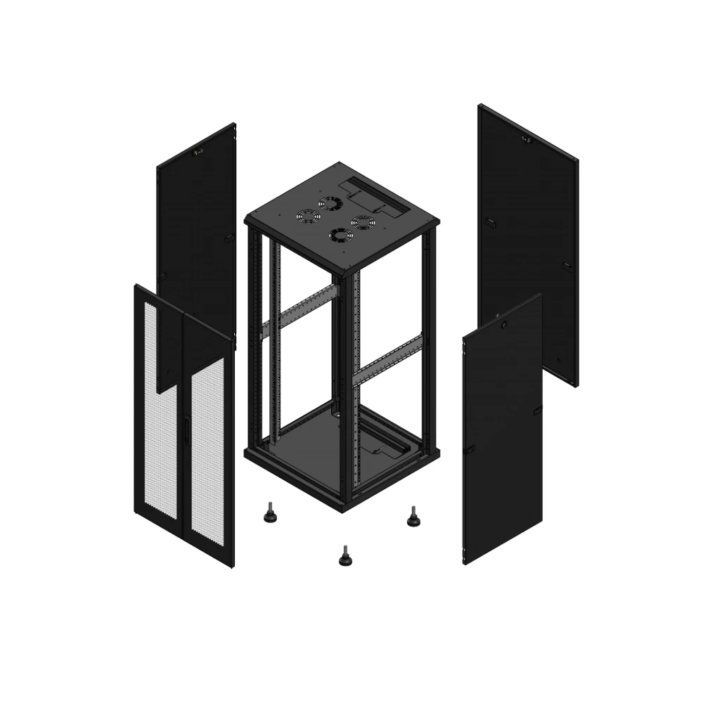 Gigamedia Bay conf 19" serie 70 26u 600x600 MM av DBL per par