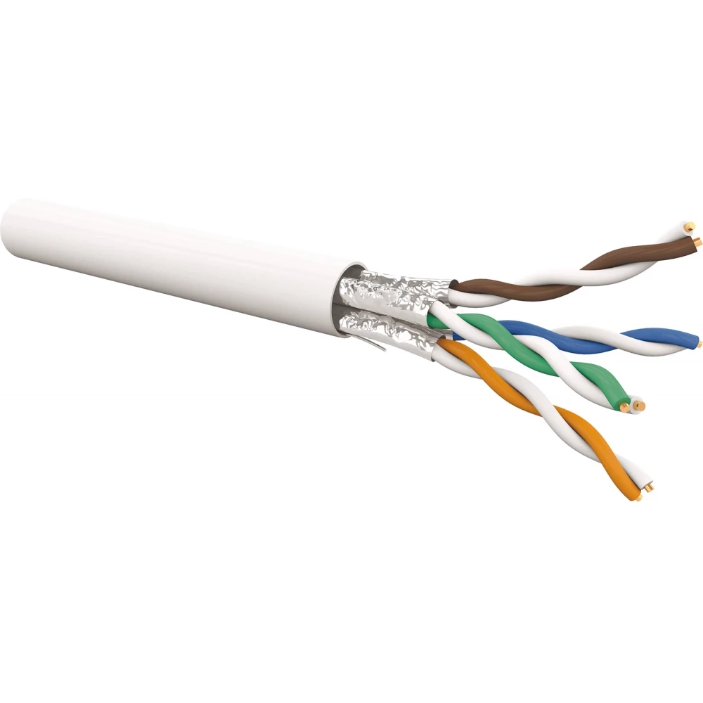 Gigamedia Cat6a 4P U/FTP LSZH dca awg23 white cable (500M drum)