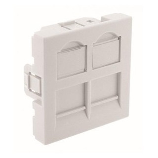 Gigamedia Faceplate 2port 45x45 wit