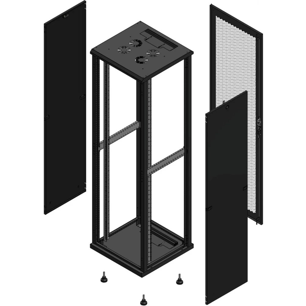 Gigamedia Netwerkkast 19" 36he 600x800mm zwart