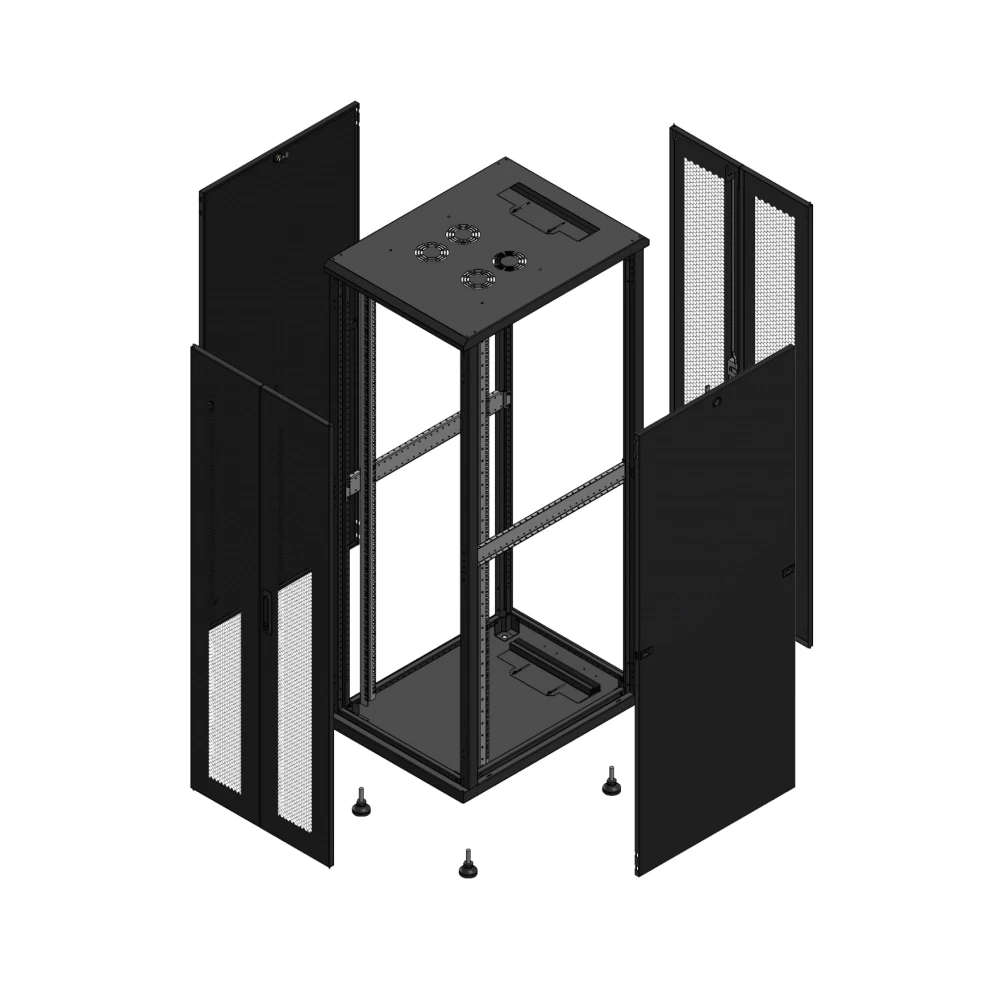 Gigamedia Vloer patchkast av dubbel per ar dubbel per 19" 36he 600x800mm zwart 703668PPDPPD