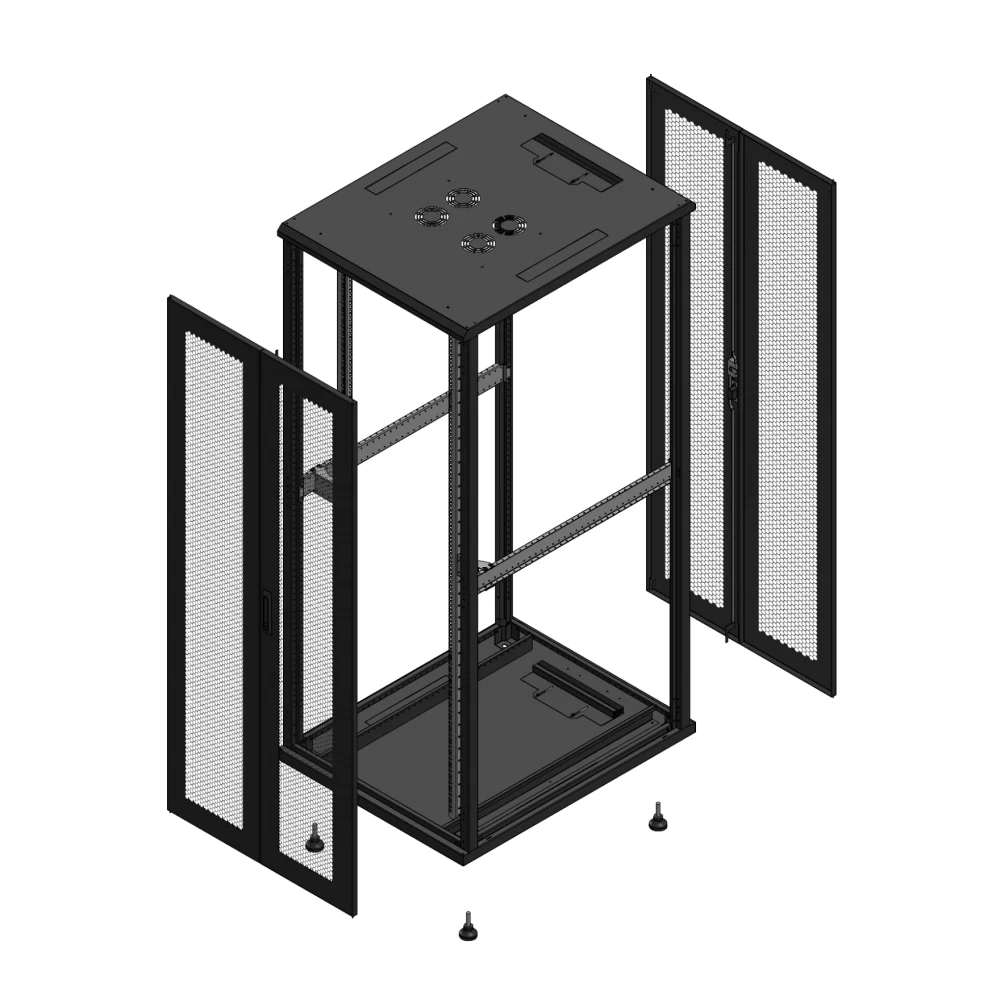 Gigamedia Vloer patchkast av dubbel per ar dubbel per ex 19" 42he 800x1000mm zwart 7042810ppdppdex