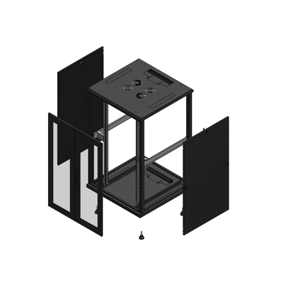 Gigamedia Vloer patchkast av dubbel per SP 19" 26he 800x800mm zwart 702688PPDSP