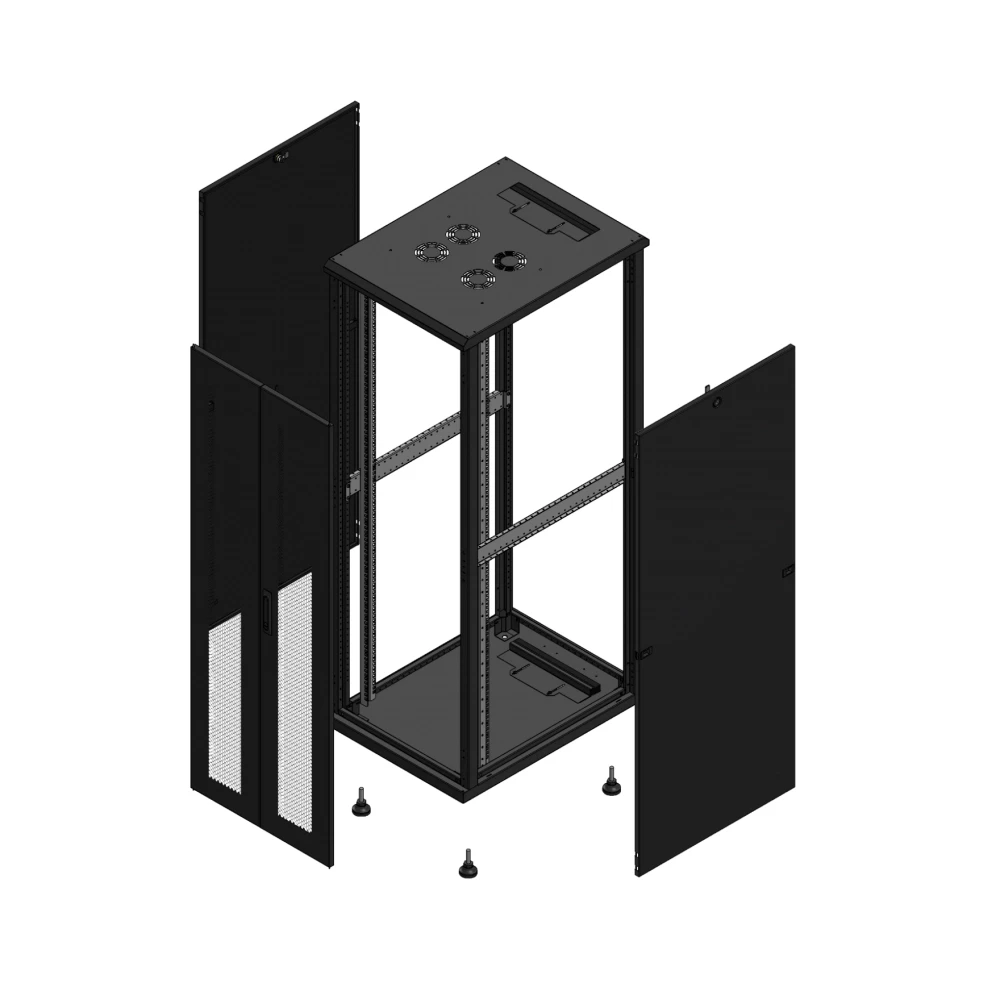 Gigamedia Vloer patchkast av dubbel per SP 19" 36he 600x800mm zwart 703668PPDSP