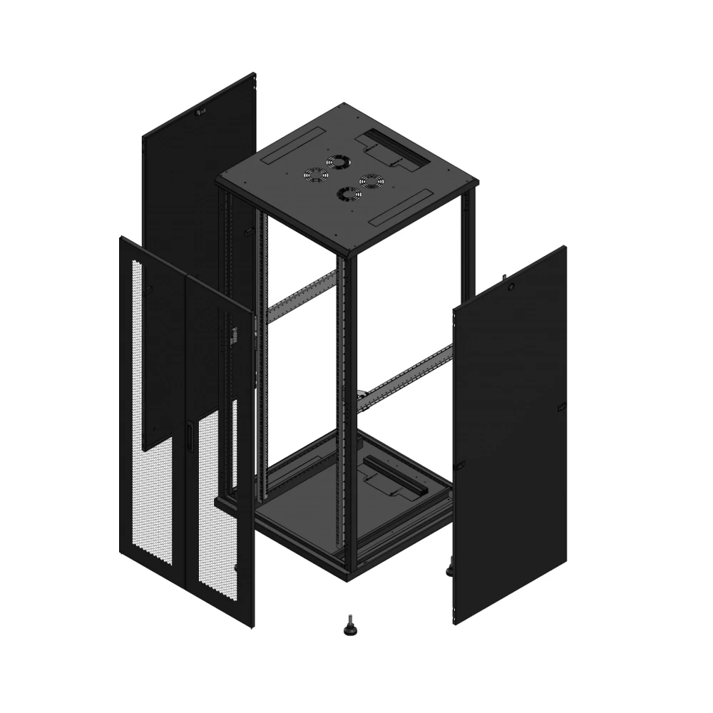 Gigamedia Vloer patchkast av dubbel per SP 19" 36he 800x800mm zwart 703688PPDSP