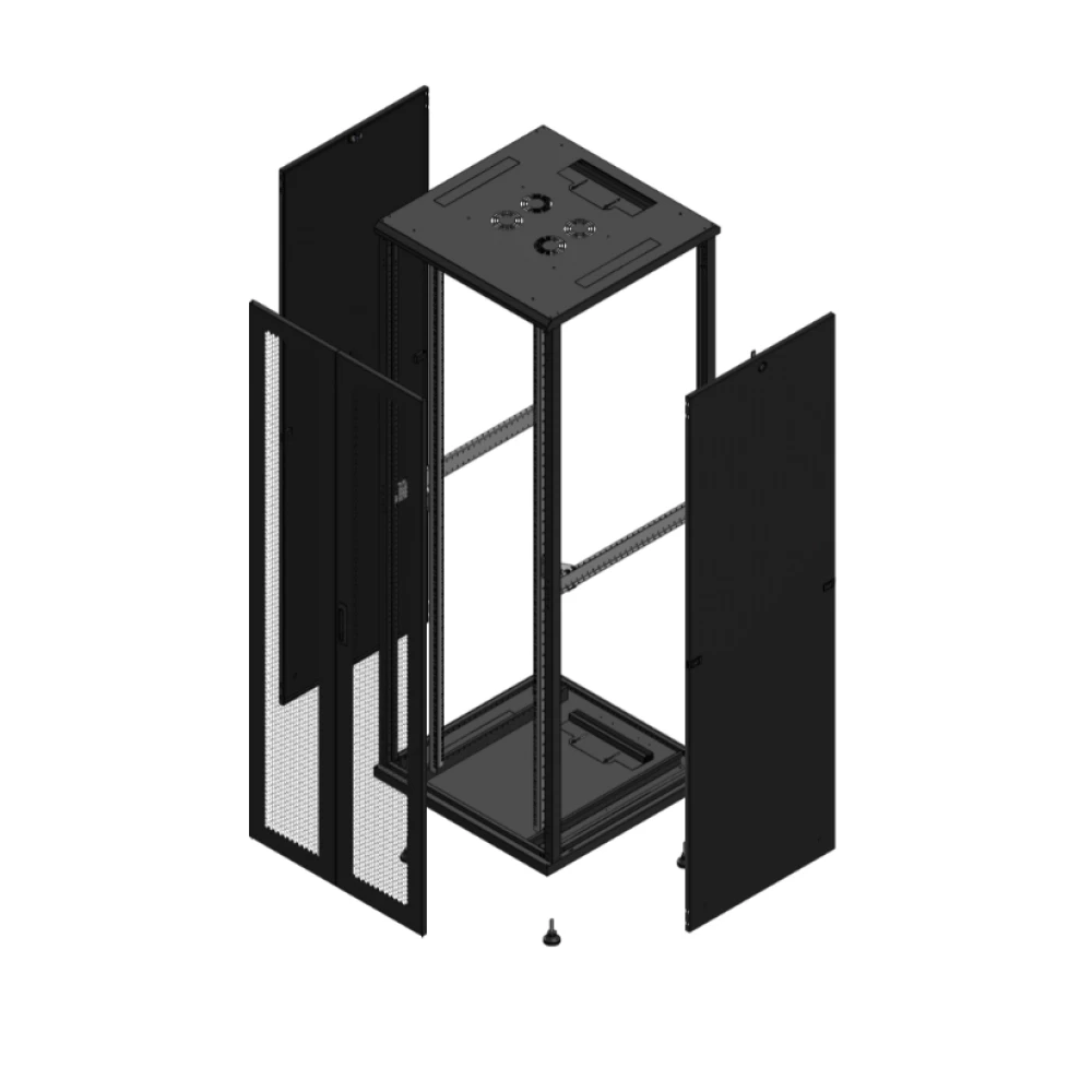 Gigamedia Vloer patchkast av dubbel per SP 19" 47he 800x800mm zwart 704788PPDSP