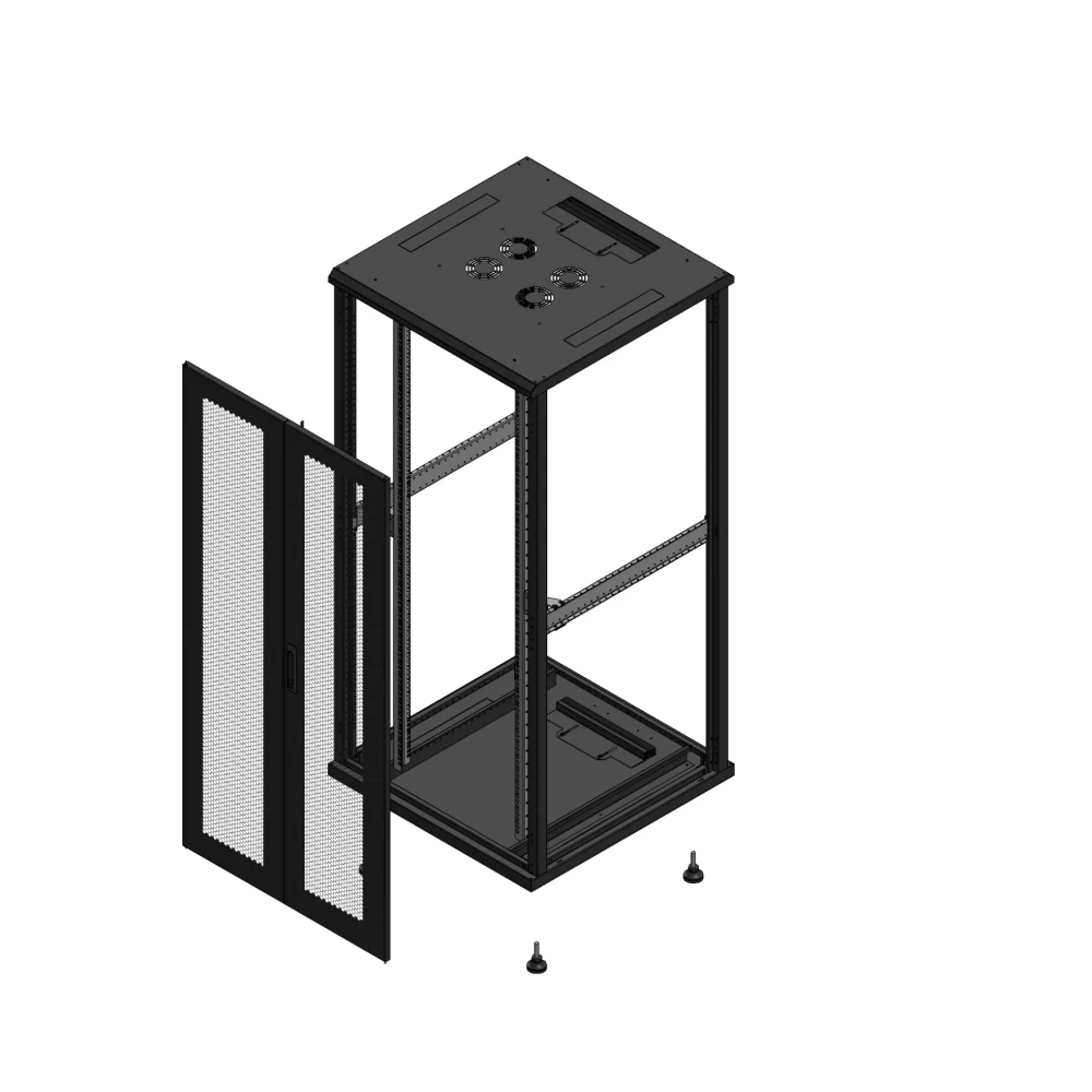 Gigamedia Vloer patchkast av dubbel per SP ex 19" 36he 800x800mm zwart 703688ppdspex