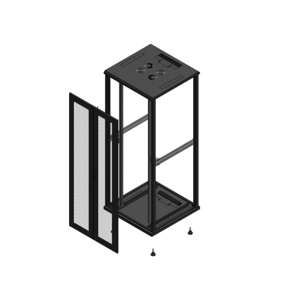 Gigamedia Vloer patchkast av dubbel per SP ex 19" 42he 800x800mm zwart 704288ppdspex