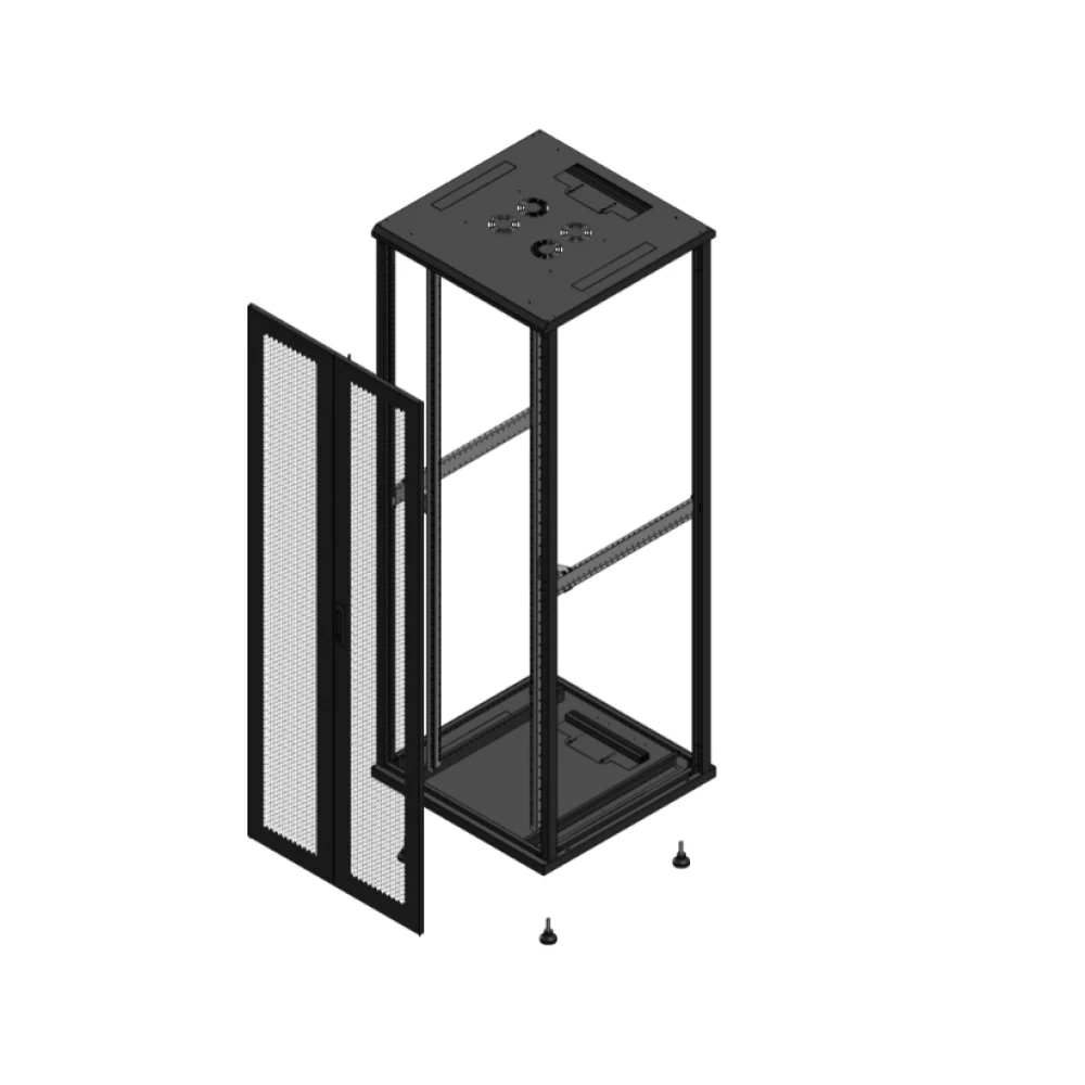 Gigamedia Vloer patchkast av dubbel per SP ex 19" 47he 800x800mm zwart 704788ppdspex