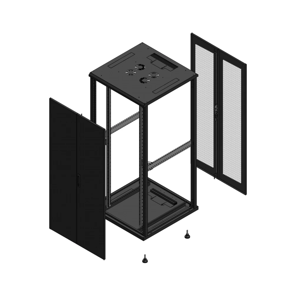 Gigamedia Vloer patchkast av dubbel tol ar dubbel per ex 19" 36he 800x800mm zwart 703688ptdppdex