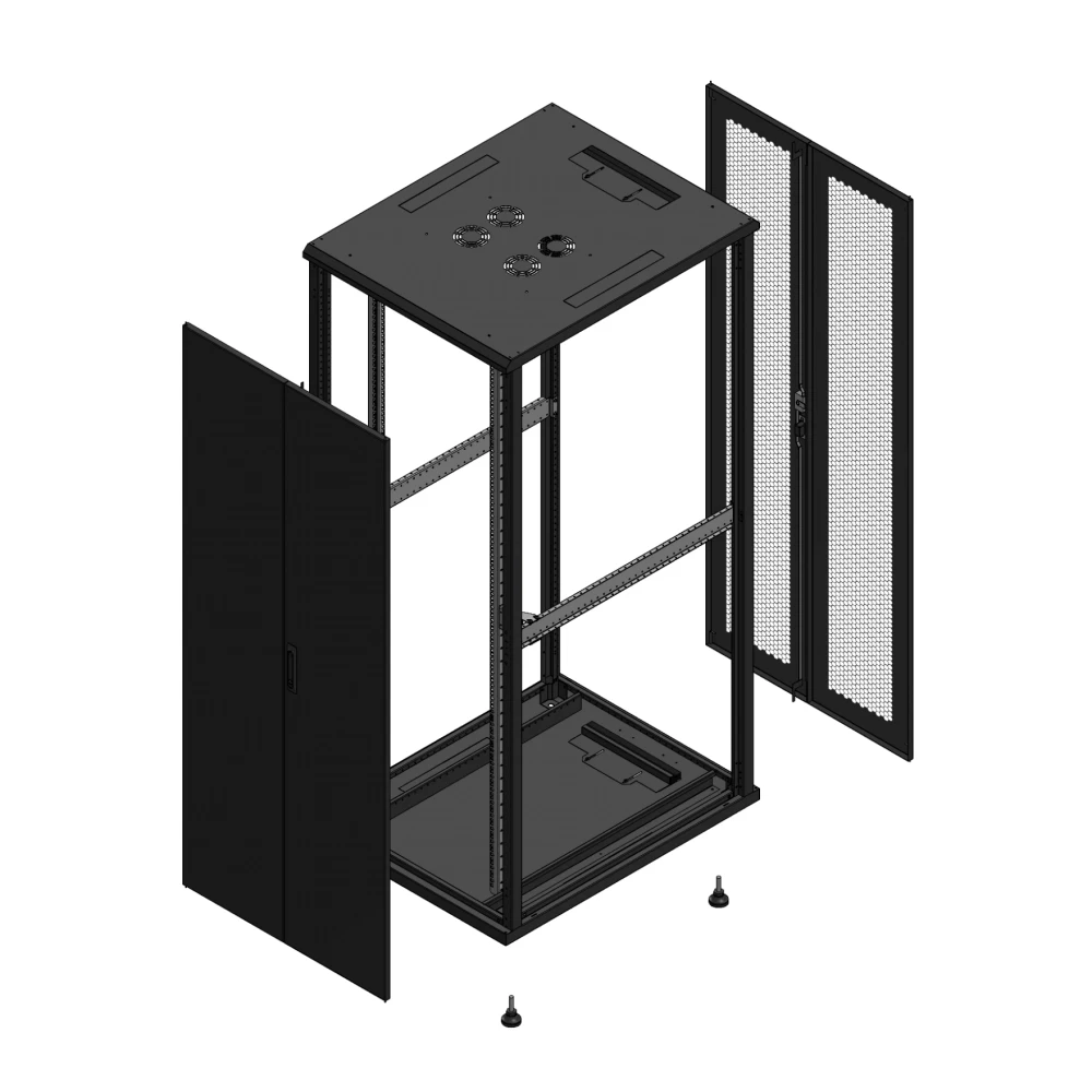 Gigamedia Vloer patchkast av dubbel tol ar dubbel per ex 19" 42he 800x1000mm zwart 7042810ptdppdex