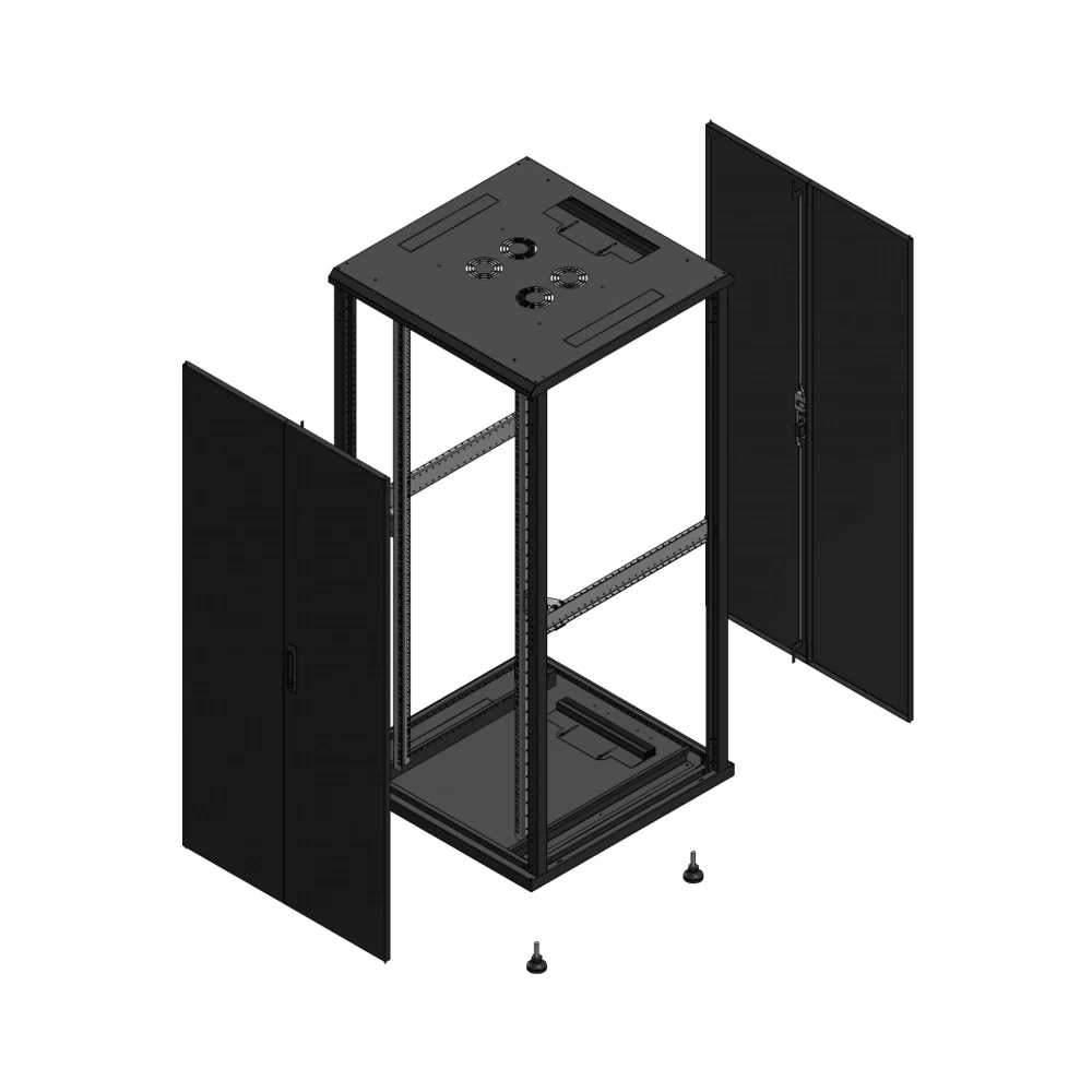 Gigamedia Vloer patchkast av dubbel tol ar dubbel tol ex 19" 36he 800x800mm zwart 703688ptdptdex