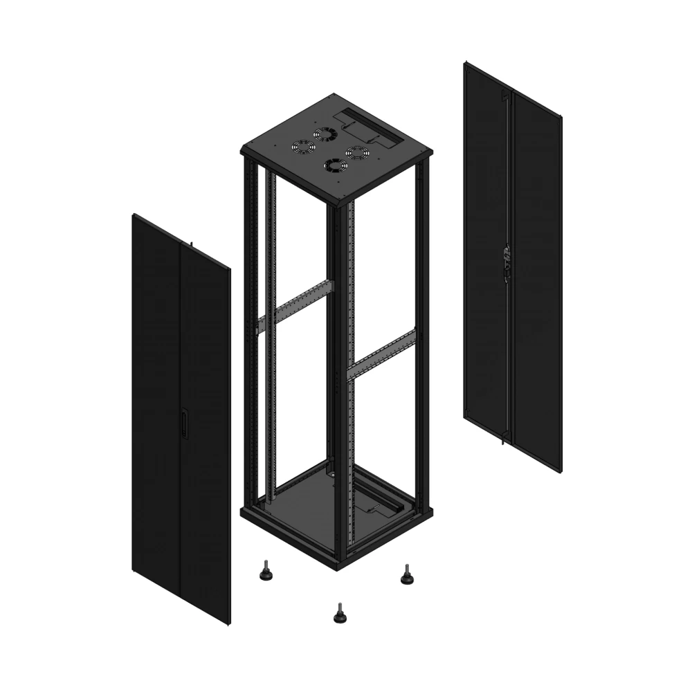 Gigamedia Vloer patchkast av dubbel tol ar dubbel tol ex 19" 42he 600x600mm zwart 704266ptdptdex
