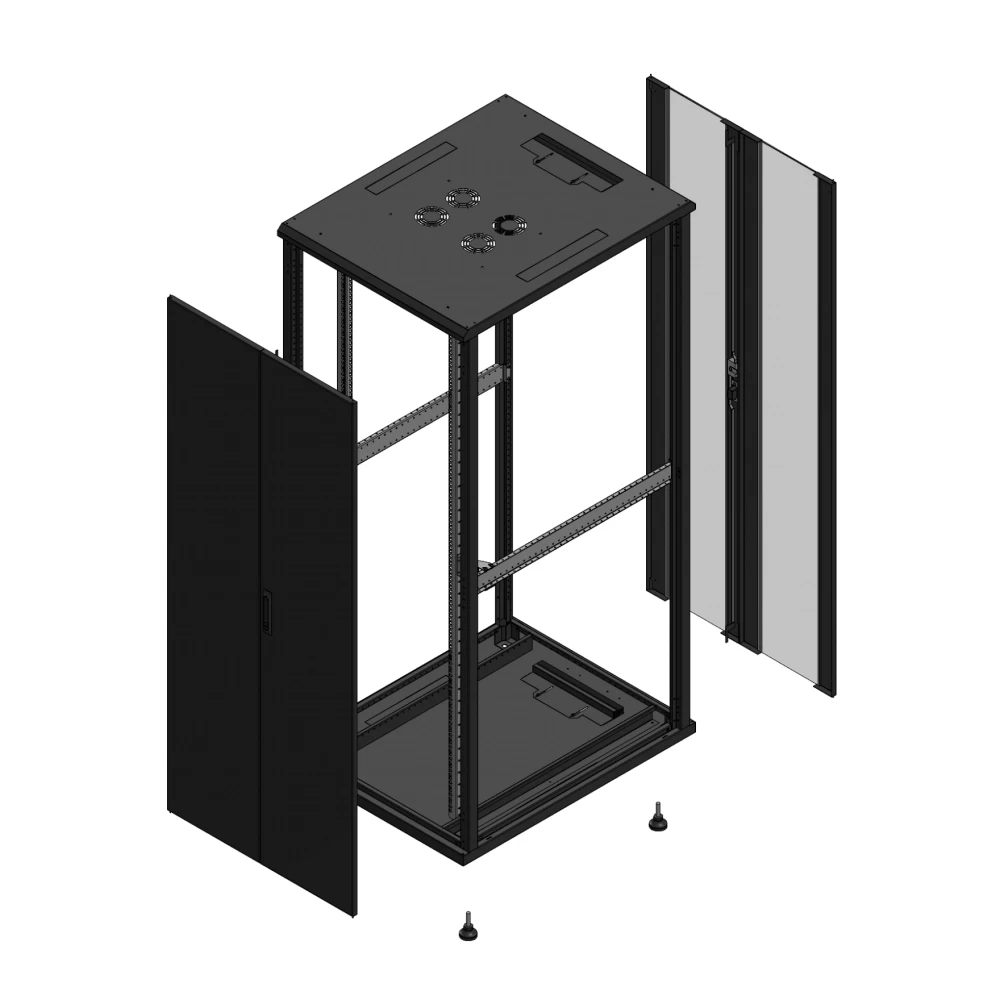 Gigamedia Vloer patchkast av dubbel tol ar dubbel ver ex 19" 42he 800x1000mm zwart 7042810ptdpvdex
